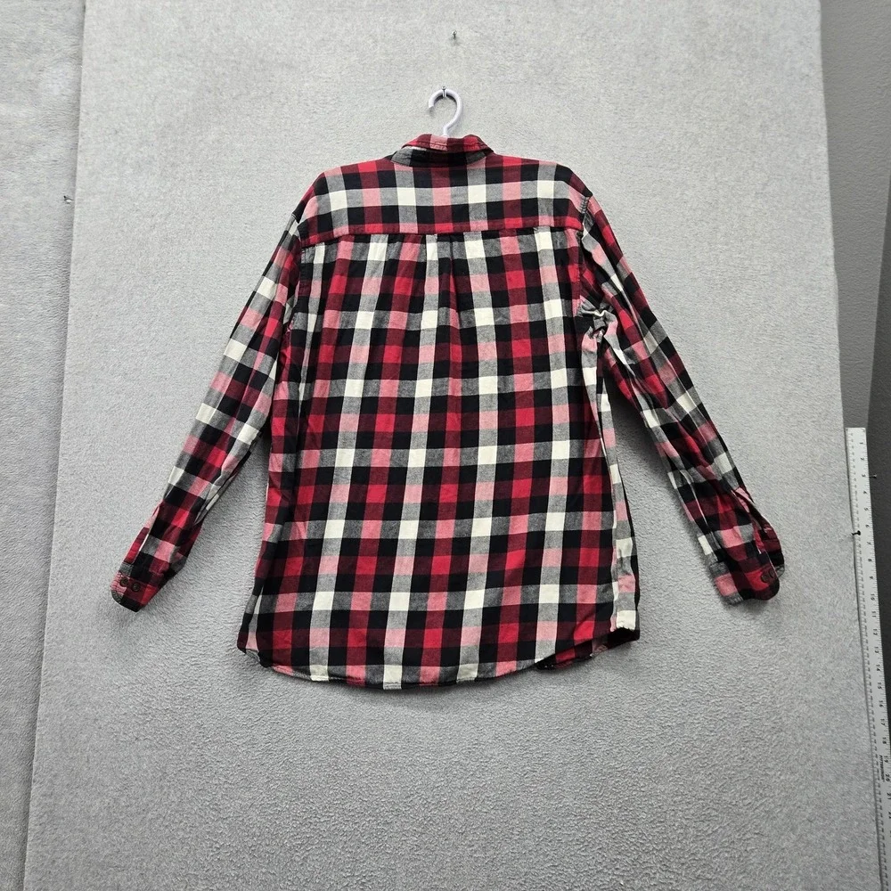 The Foundry Supply Co Men Button Up Shirt XLT Red Plaid Flannel